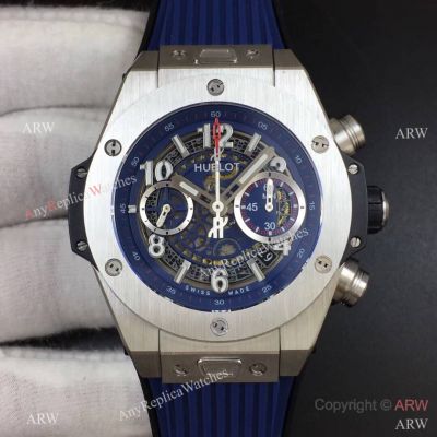 Swiss Replica Hublot Big Bang Unico King 45.5mm Blue 7750 Chronograph Watch